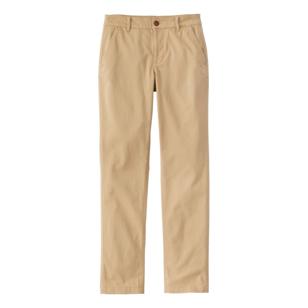 L.L. Bean Women’s Comfort Stretch Mid-Rise Straight-Leg Khaki Chino Pants Sz 14P